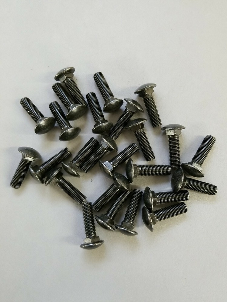 M10 x 1.25 x 35 MM (FT) Fine Class 4.6 Carriage Bolt Geoblack Plated.(25pcs)