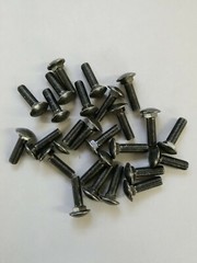 M10 x 1.25 x 35 MM (FT) Fine Class 4.6 Carriage Bolt Geoblack Plated.(25pcs)