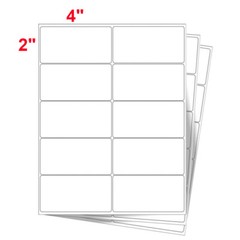 4 x 2 Laser/Ink Address Shipping Self-Adhesive Labels 10 Per Sheet 4″ x 2″ USA