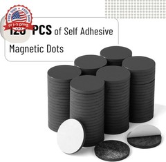 Mr. Pen- Self Adhesive Magnet Dots, 120 pcs, Flexible and Extra Thin, 0.8″ Diame