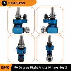 Single Angle Milling Head BT40-90 Degree-ER40 Side Head for CNC Machining Center
