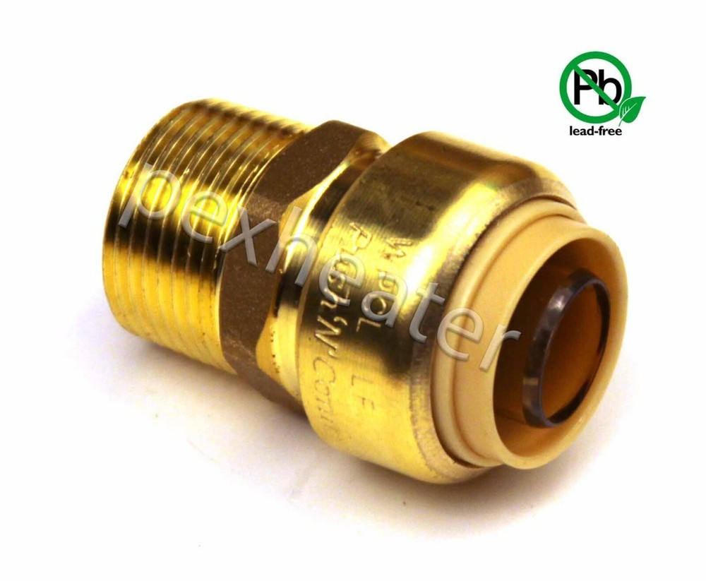 (10) 3/4″ Sharkbite Style Push Fit X 3/4 MNPT Male Threaded Lead Free Adapter