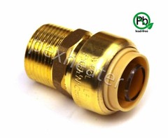 (10) 3/4″ Sharkbite Style Push Fit X 3/4 MNPT Male Threaded Lead Free Adapter