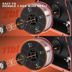 HITBOX 200A 5in1 Combi MIG Welder TIG MMA MIG IGBT Inverter for Alu,Steel