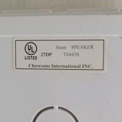 Chowsons International INC. TS443S Siren Speaker UL Listed Sirens & Alarms