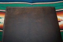 Leather Native American Indian Chief Portrait Studded Note Pad Paper Folder
