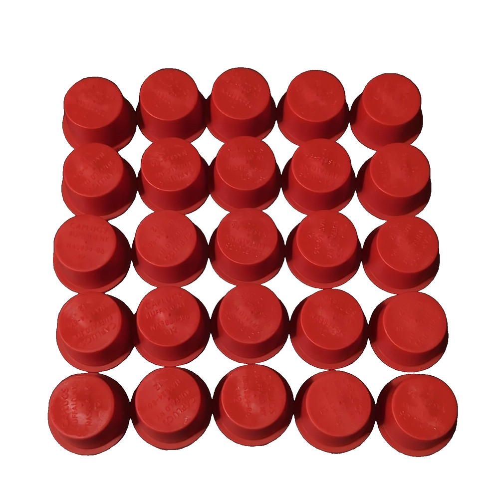 25x Caplugs T-12 Female 3/4″ NPT / IPS Plug Protectors Valves Pipes Fittings Red
