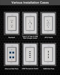 DVFR1W1 Single Gang Recessed Electrical Box Wall Plate Kit White 1 Pack