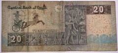 20 Egyptian Pounds bank note currency EGYPT REAL 20 Pounds available