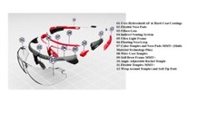 UVEX AVATAR HYDROSHIELD RED-BLK CLEAR ANTIFOG Lens-Sold By Medicos Club
