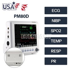 ETERFANT Patient Vital Signs Monitor Multi-Parameter ECG/NIBP/TEMP/RESP/SPO2/PR