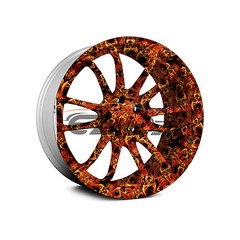 19″x38″ Hydrographic Film Hydro Dipping Water Transfer Fire Flame Skull Evil #14