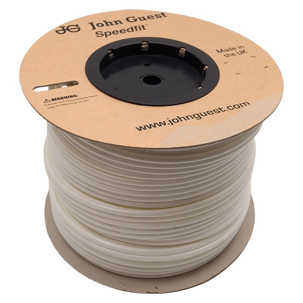 John Guest White LLDPE Tubing, ø3/8in OD x ø0.250in ID, 230psi @ 70°F, 450ft