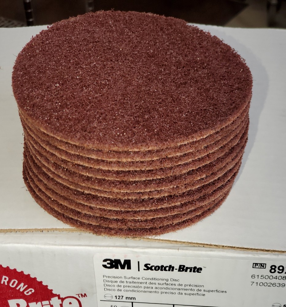 (10) Scotch-Brite 5” Inch Precision Surface Conditioning Disc Hook & Loop Coarse