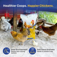 Premium Chicken Sand, Odor Eliminating Bedding for Chicken Coops, 50 Lb Bag