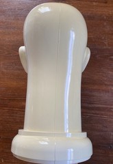 Vintage Plastic Abstract Adult Unisex Mannequin Heads Pair