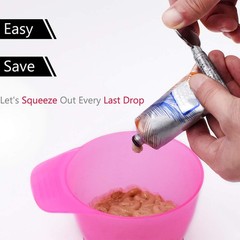 2pcs Tube Toothpaste Squeezer Keys, Metal Hair Dye Color Key Roller Dispenser Wr