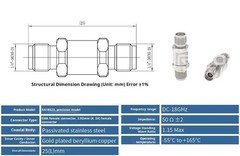 SMA-2.92mm Adapter Connector (JJ/KK/JK/KJ), DC-18GHz Connector Adapter