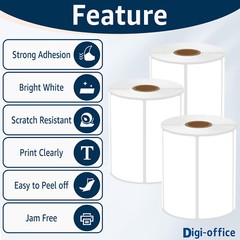4″x2″ (102 mm x 51 mm) Barcode Shipping & Multipurpose Labels For Zebra & Rollo