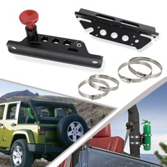 Black Car Fire Extinguisher Mount Bracket Adjustable For Jeep Wrangler JK JL UTV