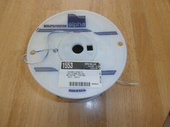 900 FT ALPHA WIRE 1553 WHITE/BLUE 20AWG STRANDED HOOK UP WIRE,NOS