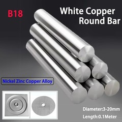 B18 White Copper Round Bar Rod Nickel Zinc Copper Alloy Rods Diameter 3mm-20mm