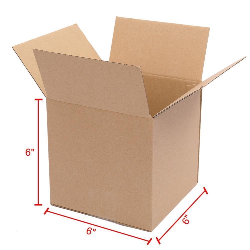 100 6x6x6 Cardboard Boxes Mailing Packing Shipping Corrugated Cartons