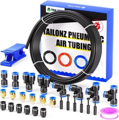 TAILONZ PNEUMATIC Black 4MM or 5/32 Inch OD 10 Meter 32.8ft PU Polyurethane Air