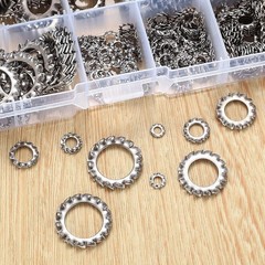 330 Pcs External Tooth Star Lock 2.5mm, 3mm, 4mm, 5mm, 6mm, 8mm, 10mm, 12mm