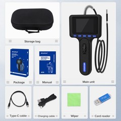 Two/Four-Way Endoscope Inspection Camera Articulating Borescope 1m Flexible Tube