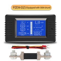 DC 0~200V 0~300A 9 in1 Power Panel Meter Voltage Capacity Impedance Energy SOC
