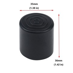 Antrader Round Shape PVC Rubber Covers 1.25″/32mm Inner Dia., 8pcs, Black