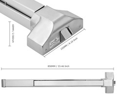 Durable 304 Stainless Steel Panic Exit Device with Lever Handle, UL10C Certified