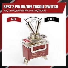 Waterproof 12V 30A Heavy Duty SPST 2Pin Toggle Switch ON OFF Durable
