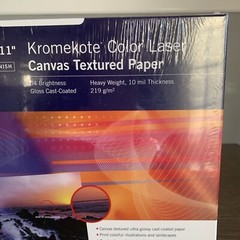 Smart Digital Canvas Textured Paper 8.5″x11″ Gloss Finish Kromekote Color Laser