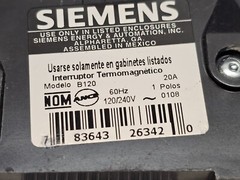 2 Siemens Panel Circuit Breaker 20A Amp 120/240V 1 Pole Bolt On B120 Type BL