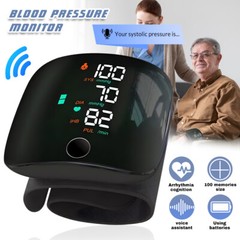Rechargeable Wrist Blood Pressure Monitor Digital LED Automatic BP Cuff Machine