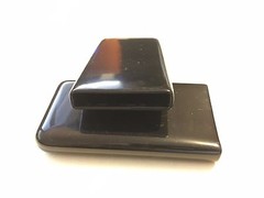 4 Push-On Flat Vinyl Caps Fits 1/4″ Flat Rod Stock 1.5″ Wide 3″ Deep, Handle