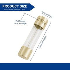 500mA 0.5A Amp GMA Glass Fuses, 5x20mm 0.20 x 0.79inches, Fast-Blow, Fast Act…