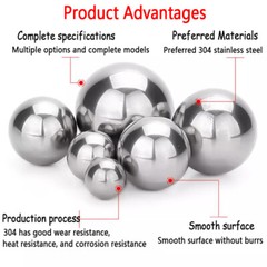 Dia 1mm-100mm 304 Stainless Steel Ball Smooth Ball Precision Solid Bearing Balls
