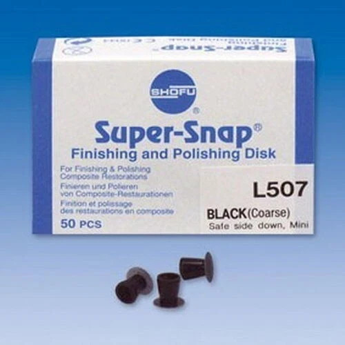 SHOFU Super Snap Finishing & Polishing 50 Disc Pack L507 BLACK COARSE