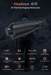 Thermal Monocular AI 384*288 Thermal Imager Night Vision Hunting Camera Scope US