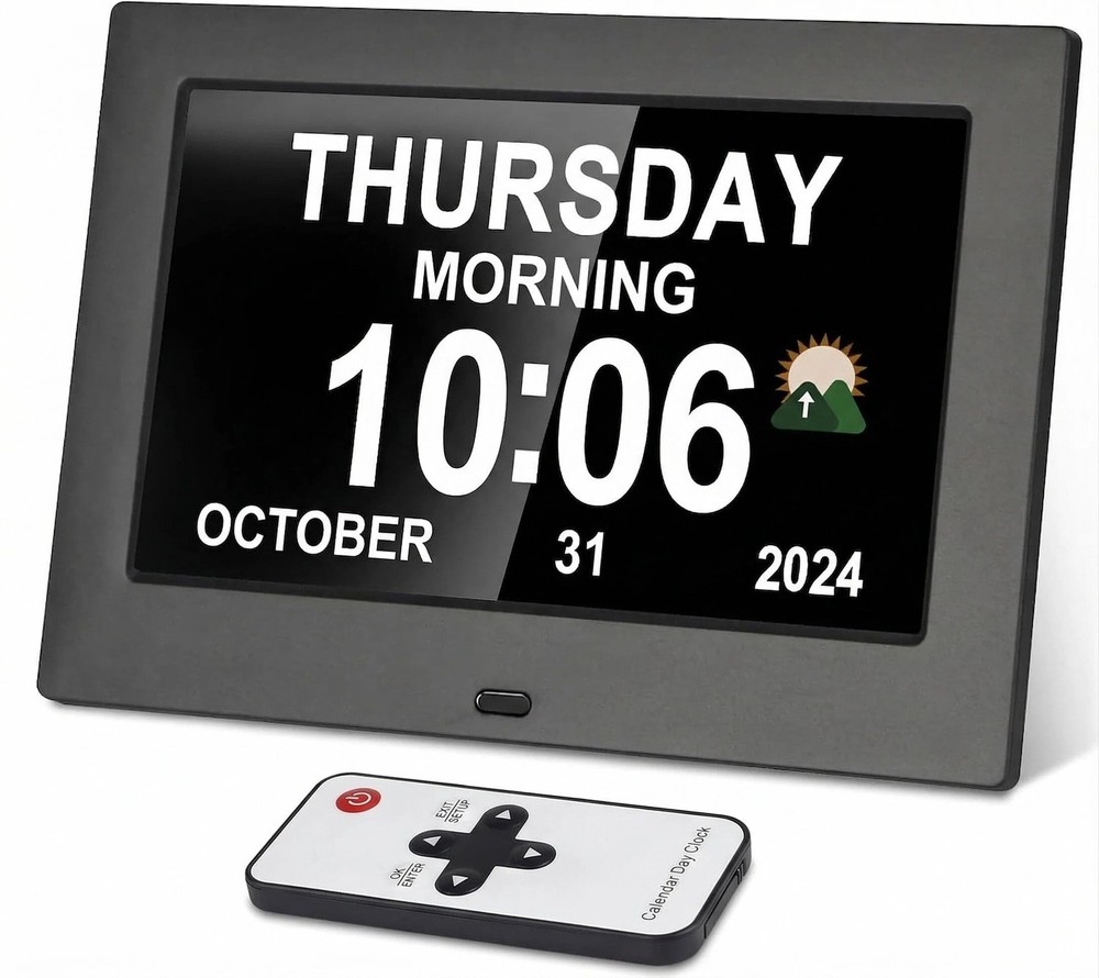 Dementia clock with time,12 sets of alarms paired with 20 usage scenarios ,Di…