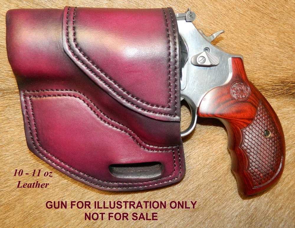 Gary C’s Leather Avenger OWB Left Hand Revolver HOLSTER S&W L Frame 3″