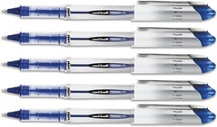 Uniball Vision Elite Roller Ball Pen, Blue Ink, Bold 5 Pens per Order