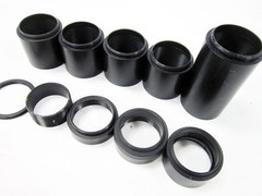 10x PIECE MICROSCOPE TUBE CAMERA EXTENSION MOUNT LOT 26MM DIAMETER ~ ( TEN )