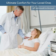 Fitted Hospital Bed Sheets Soft&Durable for Home/Care Beds/Medical Use White