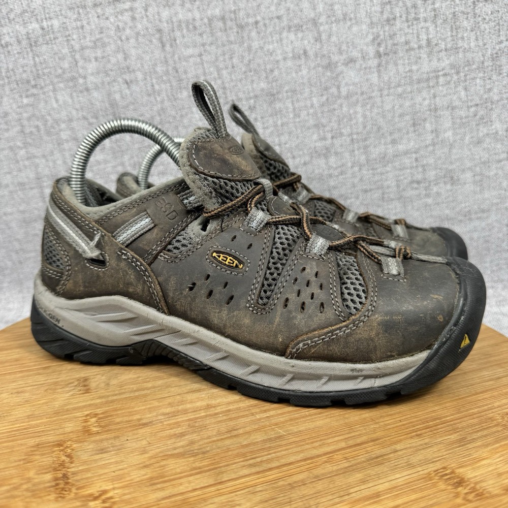 Keen Utility Atlanta Cool ll Work Shoes Womens 7.5 W Leather Composite Toe Brown