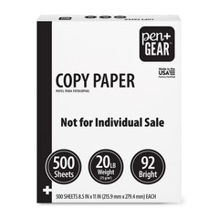 Pen + Gear Copy Paper,8.5″ x 11″,92 Bright, 20 lb,White,8 Ream Case 4,000 Sheets