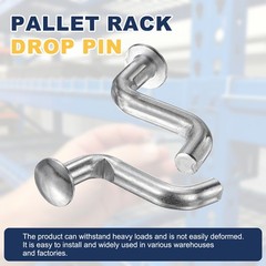 50 Pack Pallet Rack Drop Pin, 0.27 Inch Round Head S-shaped Bolt Universal Pins